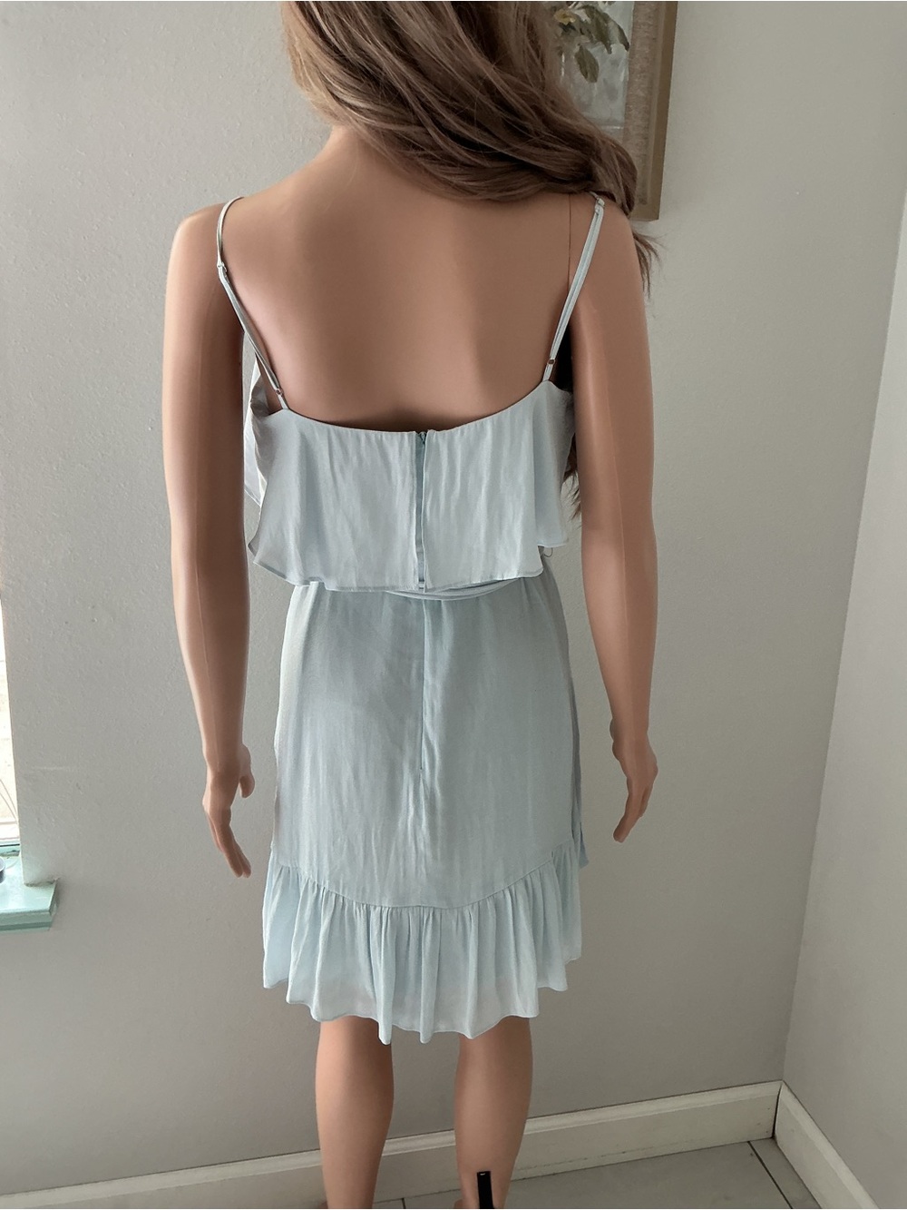 Guess Light Blue Ruffle Mini Dress - Picture 4 of 10